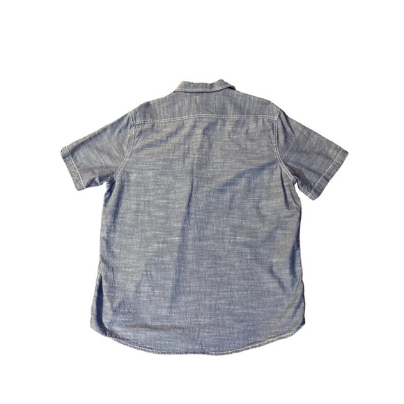 Woolrich Shirt Mens L Used Blue Button Short Sleeve - Picture 4 of 11